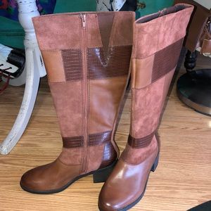 qvc clarks riding boots